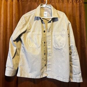 GAP Denim 100% Cotton Tan Overshirt Jacket